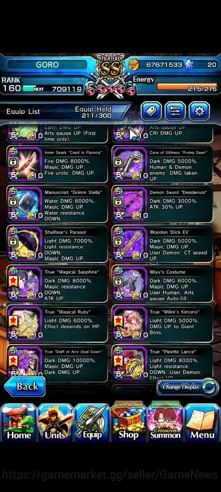 Grand Summoners Accounts Global|Rank 160|2 SP Art|46 Ascend 14 TW(Okarun,Ro image 18