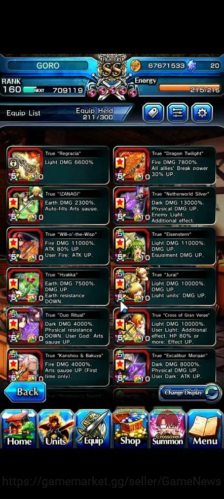 Grand Summoners Accounts Global|Rank 160|2 SP Art|46 Ascend 14 TW(Okarun,Ro image 7