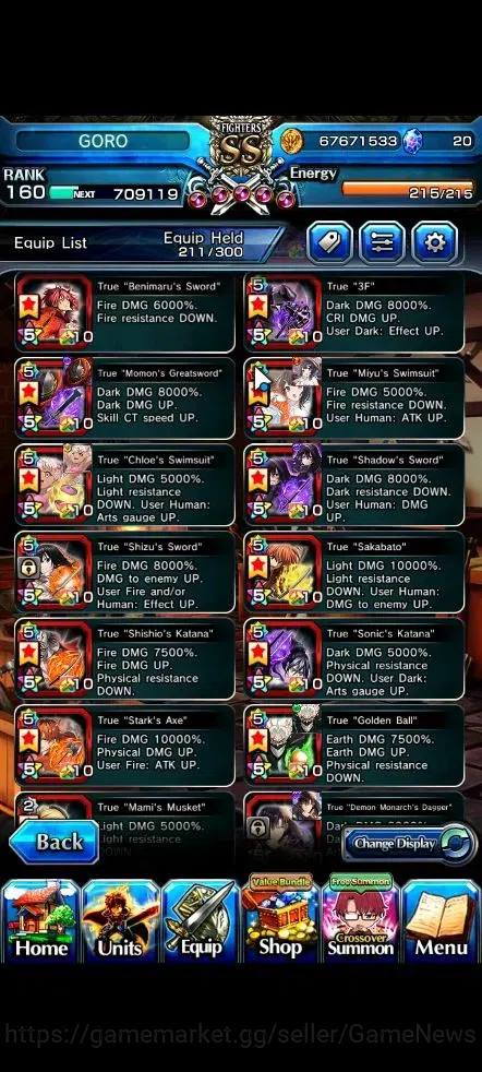 Grand Summoners Accounts Global|Rank 160|2 SP Art|46 Ascend 14 TW(Okarun,Ro image 8