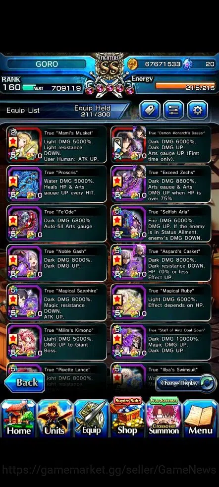 Grand Summoners Accounts Global|Rank 160|2 SP Art|46 Ascend 14 TW(Okarun,Ro image 9