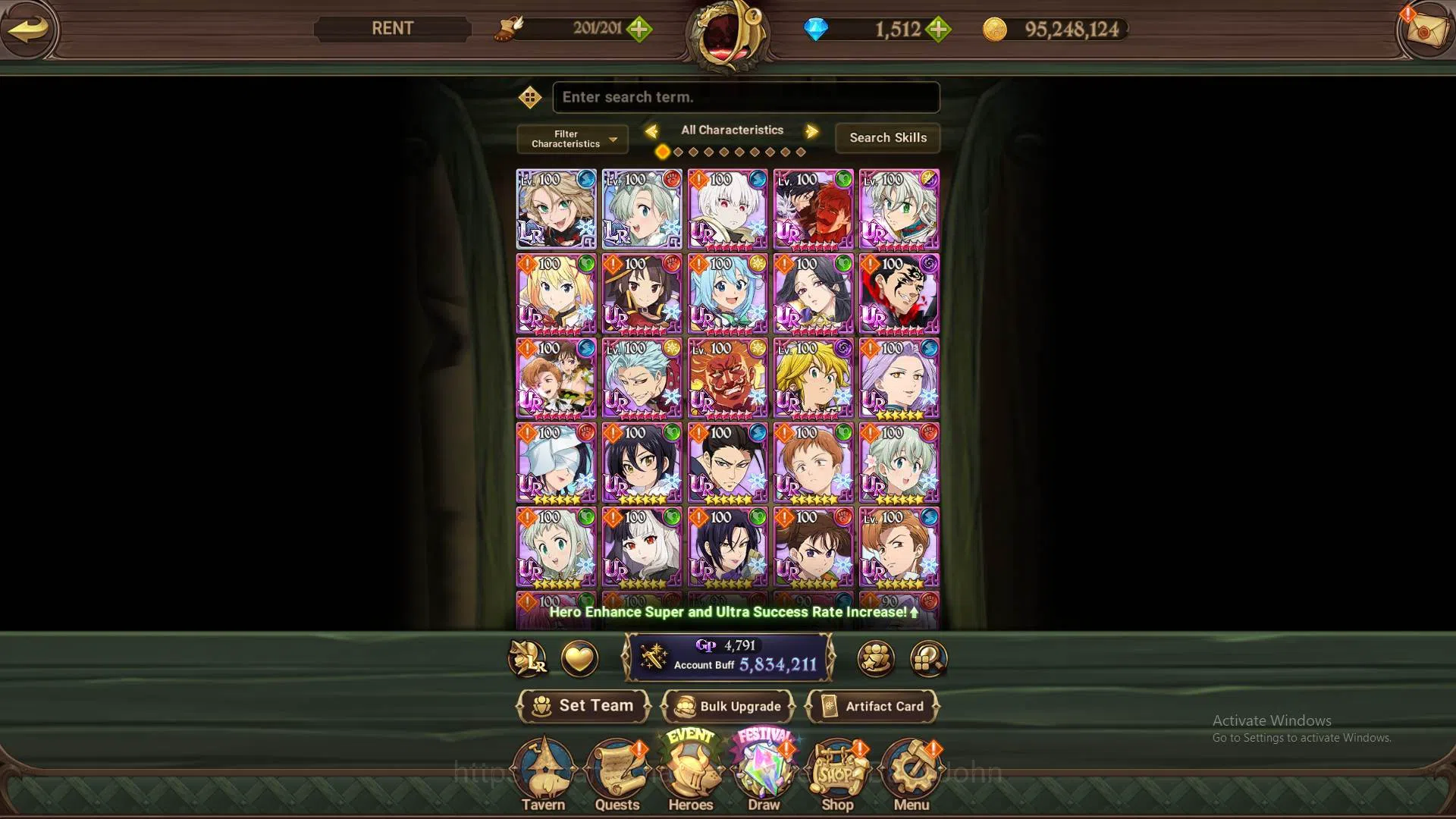 The Seven Deadly Sins: Grand Cross Accounts Global|5,8M CC|1507 DM|2 LR+7 UR+Collab Full Konos image 8