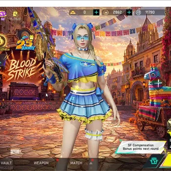 Blood Strike Accounts Collab Skin ASIA|2 ETERNAL(INP-9-Golden Elegy Lv2,MP7-Tidesong)|Collab AOT-M4A1|4