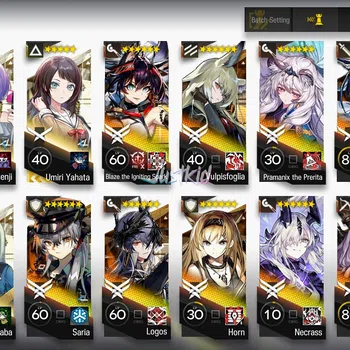 Arknights Accounts Mid-Tier ARKNIGHTS GLOBAL MIDGAME 21*6 , 3 LIMITED SAKIKO,EXUSIAI ALTER,SILVERASH ALTER , PRAMANIX
