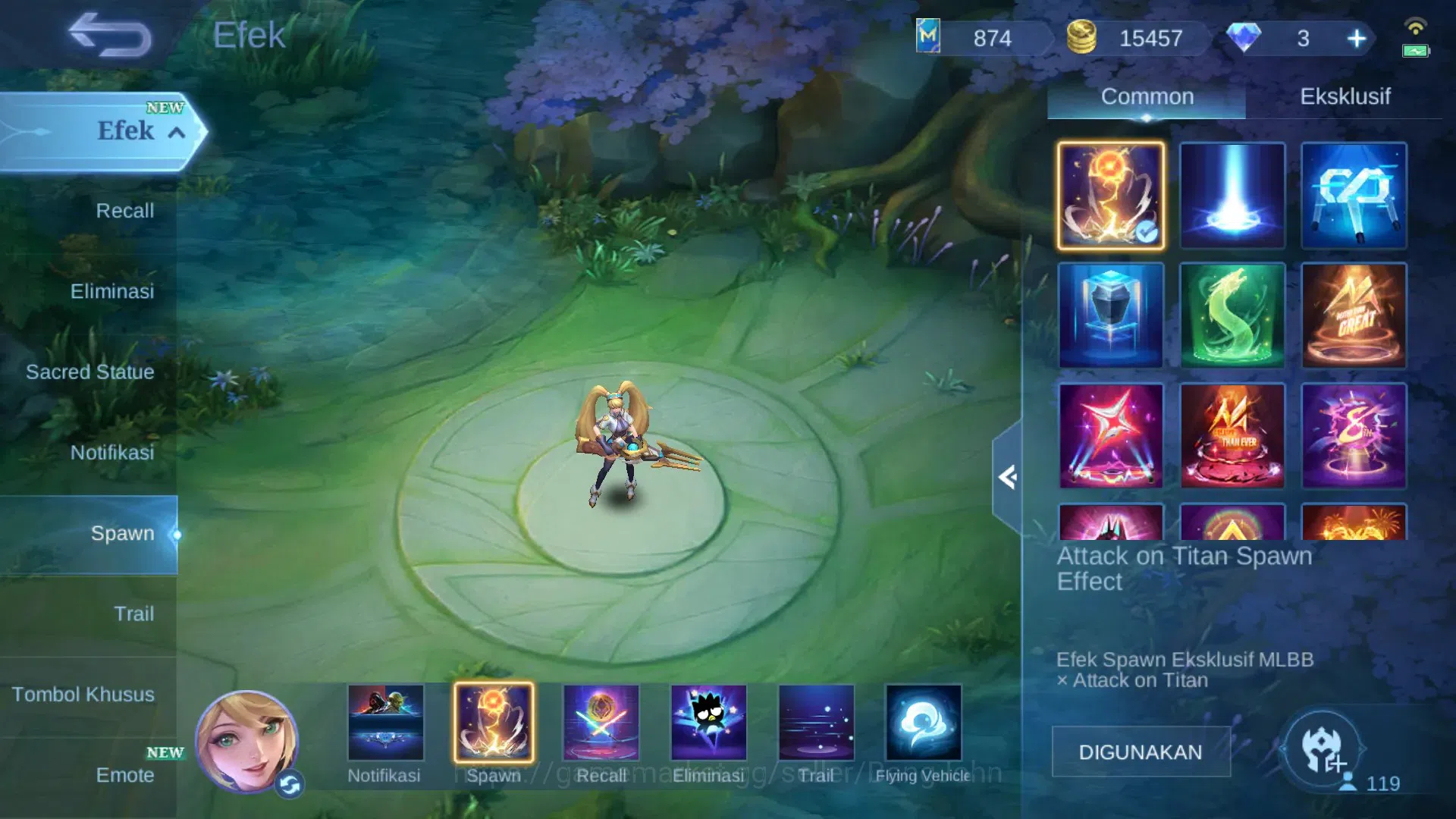Mobile Legends: Bang Bang Accounts Global Hero 119 | Skin 182 | Ex Glory 59 | Spongeb image 10