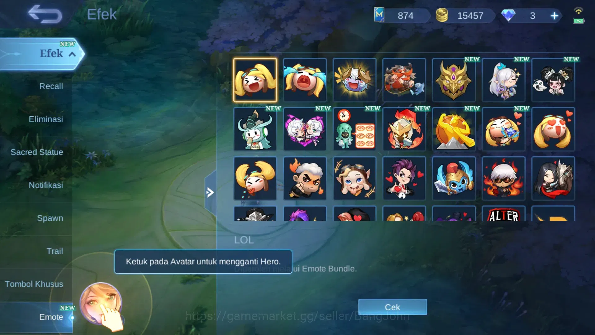 Mobile Legends: Bang Bang Accounts Global Hero 119 | Skin 182 | Ex Glory 59 | Spongeb image 11