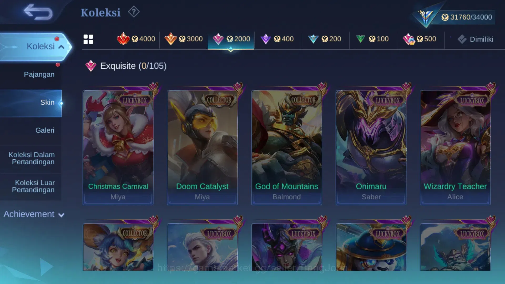 Mobile Legends: Bang Bang Accounts Global Hero 119 | Skin 182 | Ex Glory 59 | Spongeb image 14
