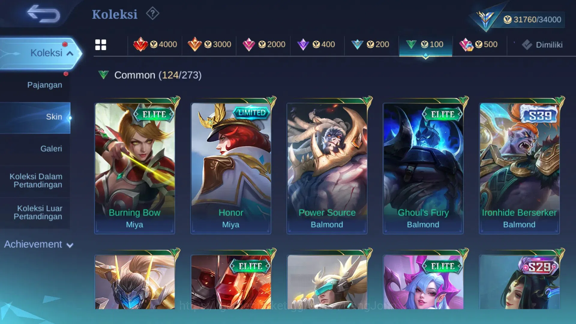 Mobile Legends: Bang Bang Accounts Global Hero 119 | Skin 182 | Ex Glory 59 | Spongeb image 17