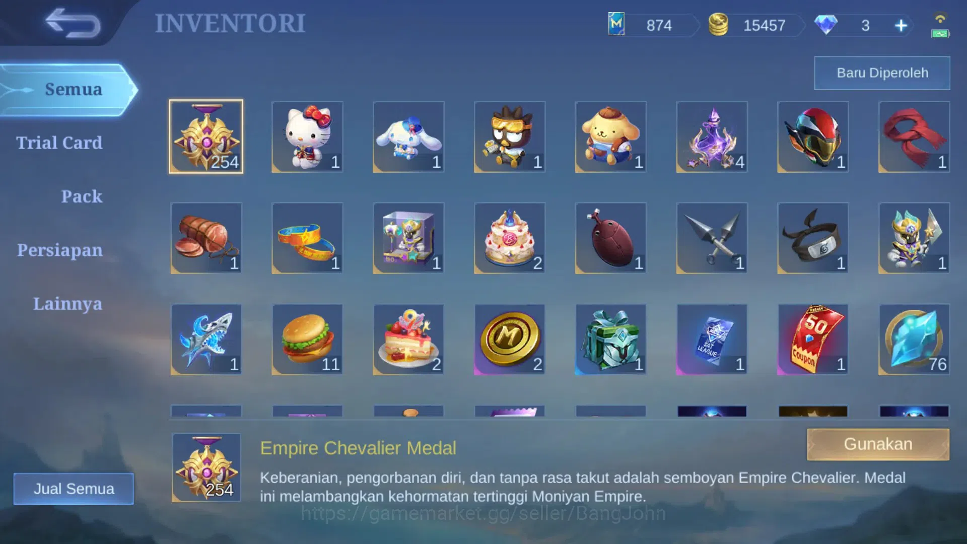 Mobile Legends: Bang Bang Accounts Global Hero 119 | Skin 182 | Ex Glory 59 | Spongeb image 19