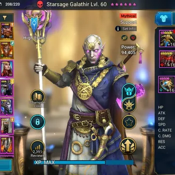 Raid: Shadow Legends Accounts Mid-Game Lv 41|1,2M Power|1 Mythic(Starsage Galathir)+29
