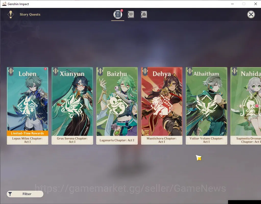 Genshin Impact Accounts Asia|AR 55|Rate On|5 Limited + 1 (*5 Weapon)|Mavui image 15