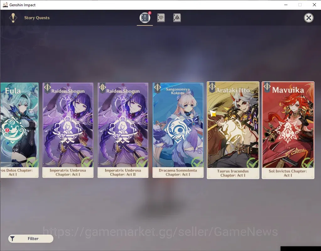 Genshin Impact Accounts Asia|AR 55|Rate On|5 Limited + 1 (*5 Weapon)|Mavui image 18