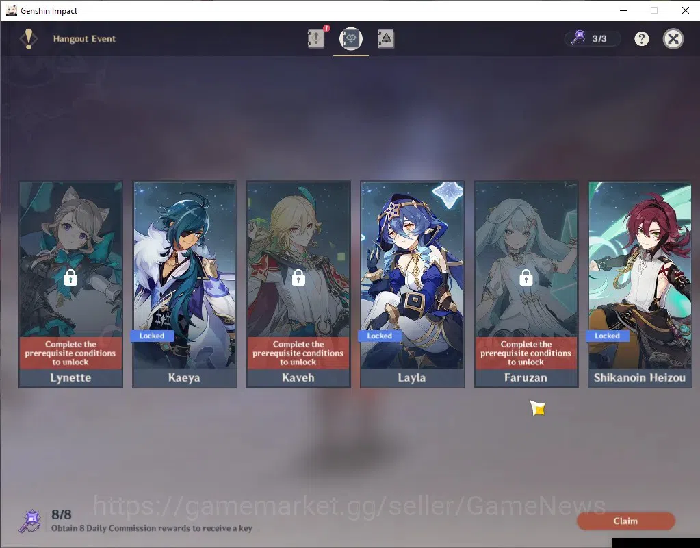 Genshin Impact Accounts Asia|AR 55|Rate On|5 Limited + 1 (*5 Weapon)|Mavui image 19