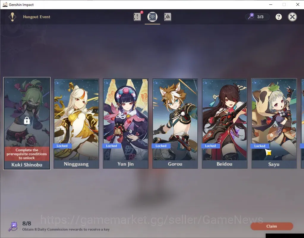 Genshin Impact Accounts Asia|AR 55|Rate On|5 Limited + 1 (*5 Weapon)|Mavui image 20