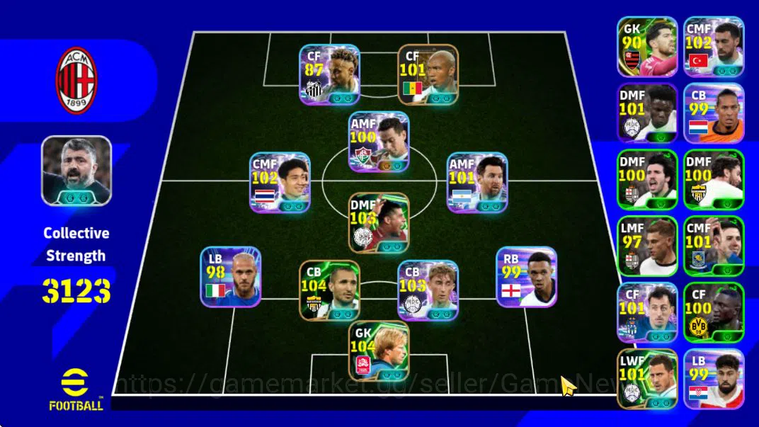 eFootball Mid-Tier Mobile|Neymar Jr.(Blitz Curler),Dean huijsen(Visio image 1