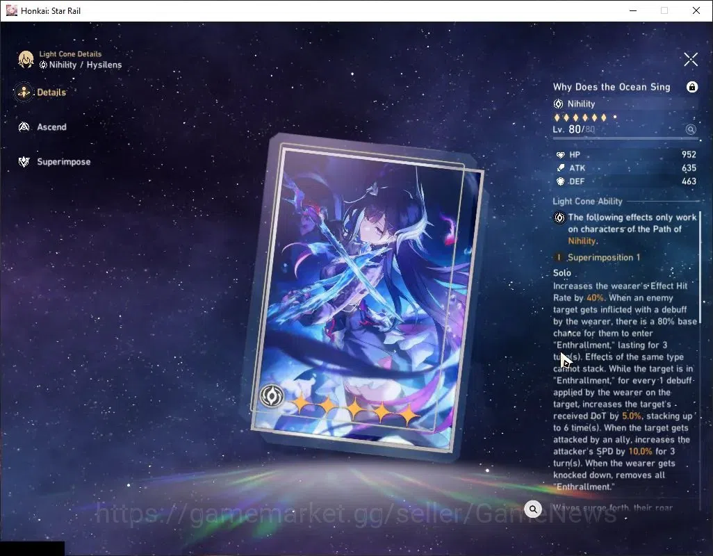 Honkai Star Rail Accounts Asia|TL 42|DOT Prem Team|9 Limited|[Hysilens,Black image 8