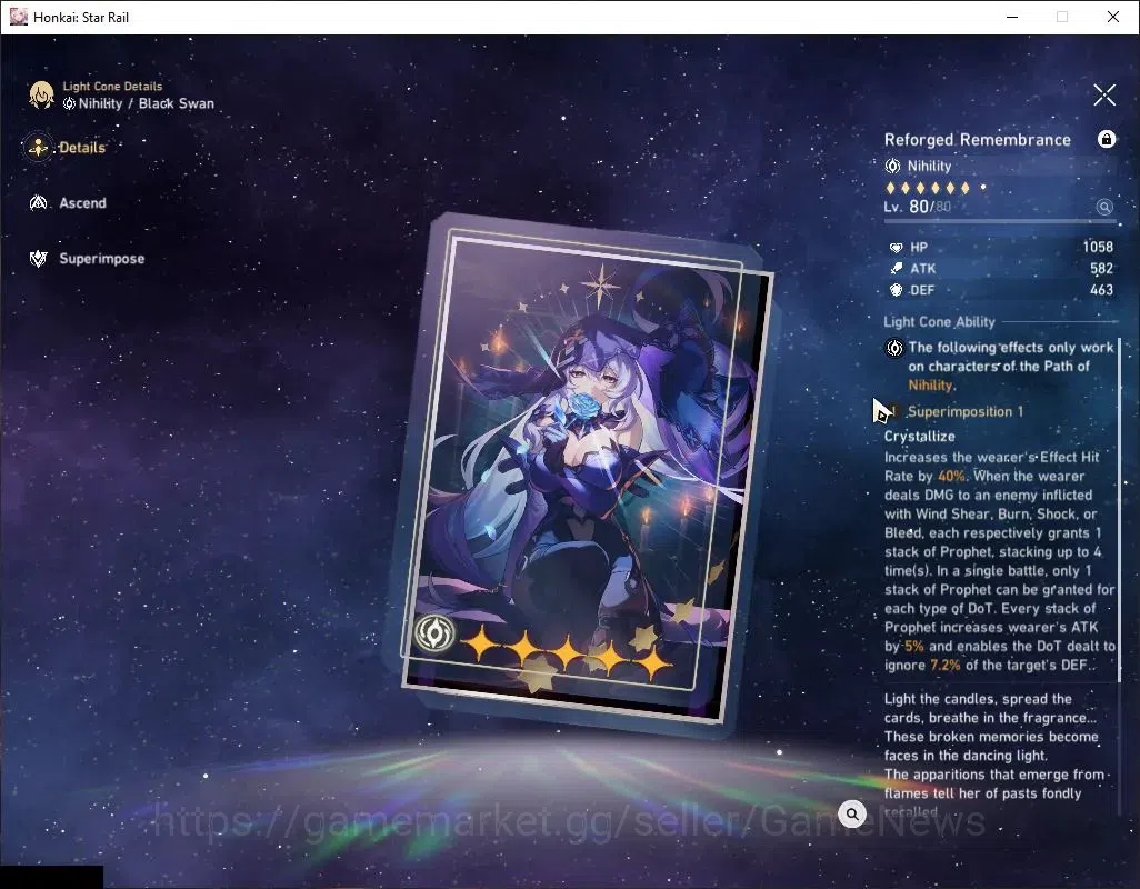 Honkai Star Rail Accounts Asia|TL 42|DOT Prem Team|9 Limited|[Hysilens,Black image 9