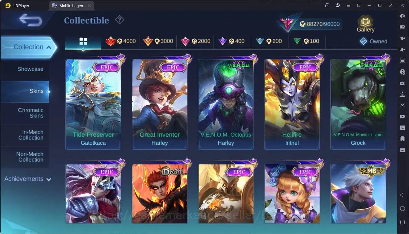 Mobile Legends: Bang Bang Accounts Global|Hero 132|Skin 319|Exalted|KFP Thamuz,Ling|K image 14