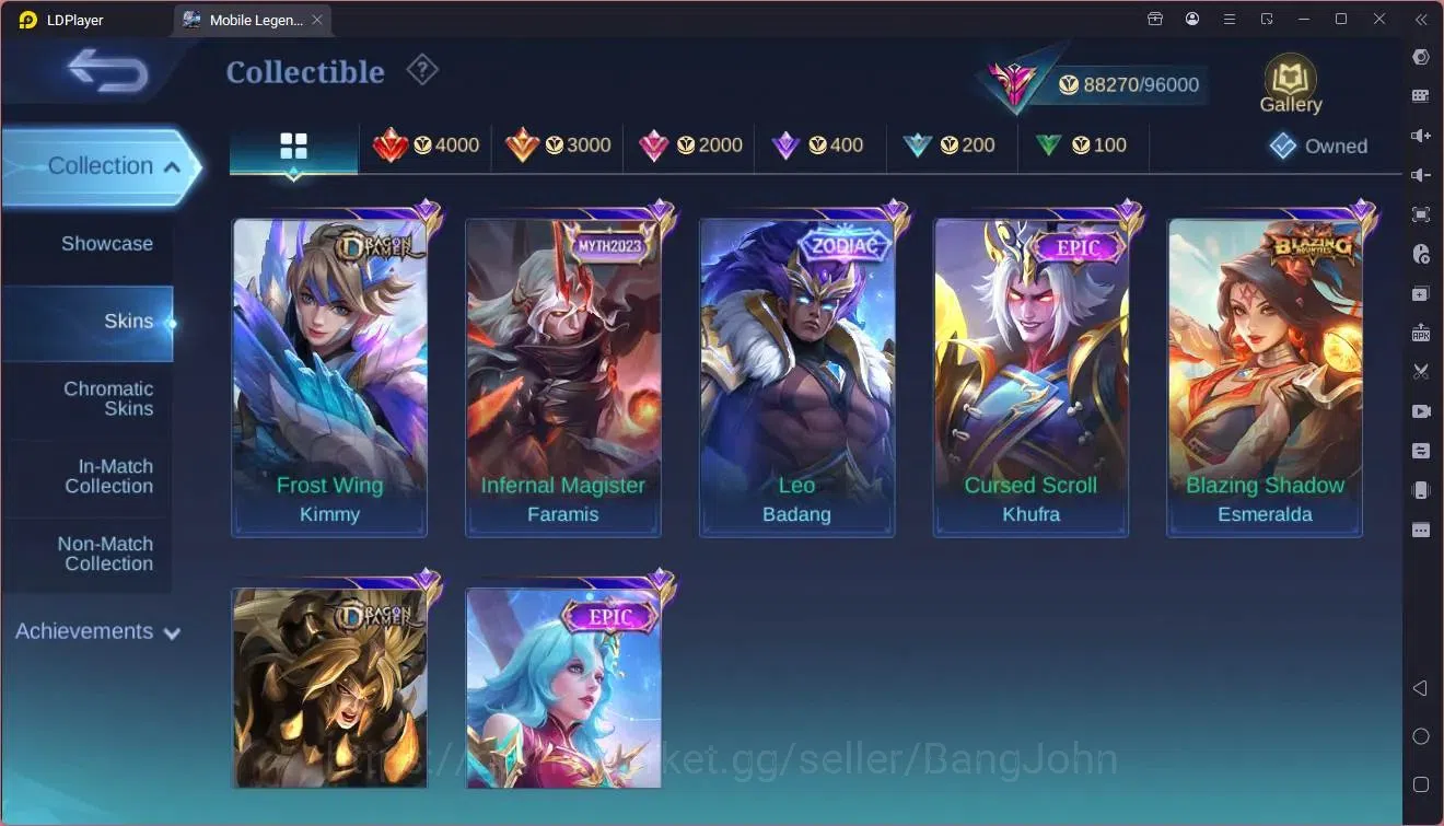 Mobile Legends: Bang Bang Accounts Global|Hero 132|Skin 319|Exalted|KFP Thamuz,Ling|K image 16