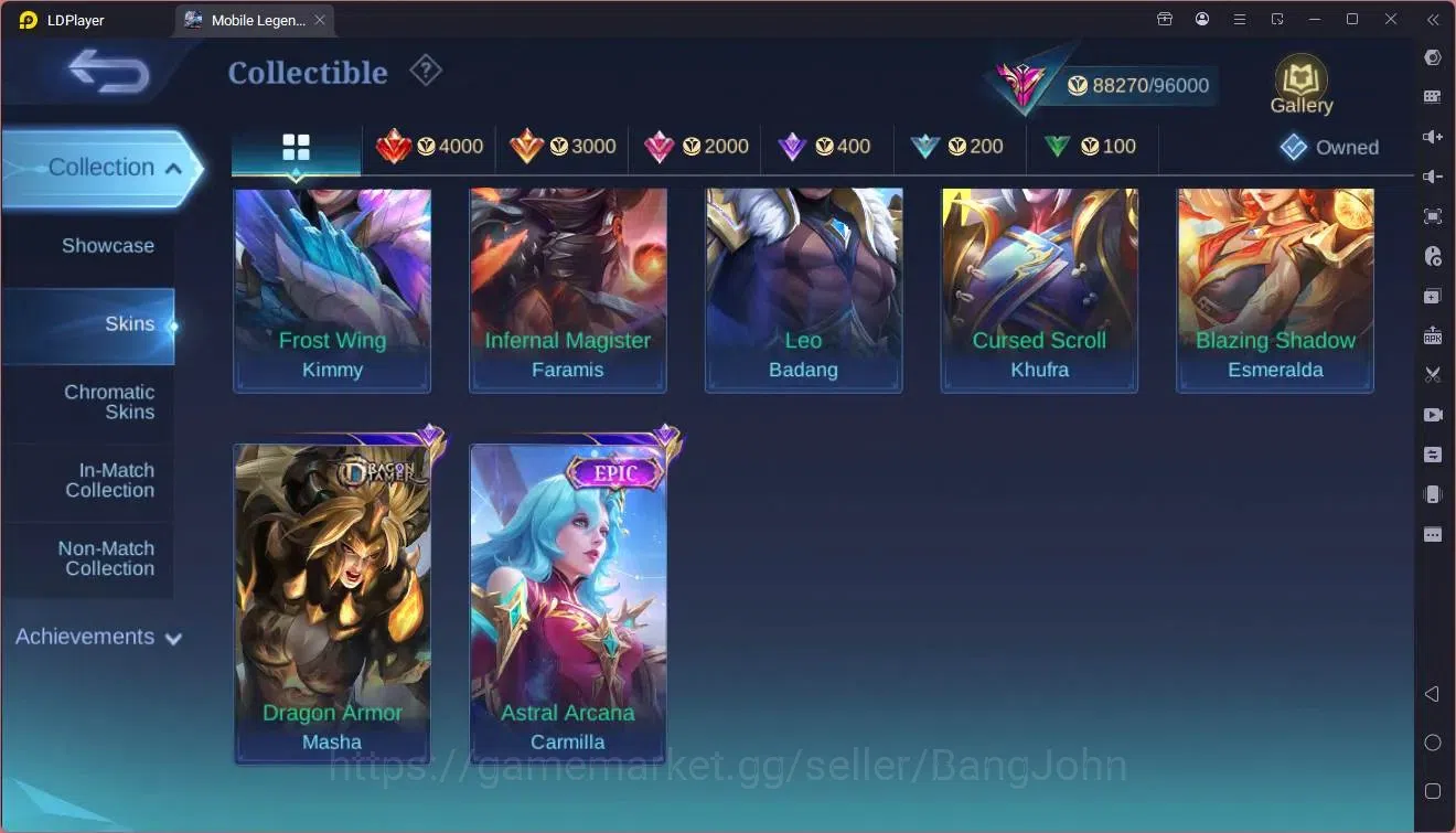 Mobile Legends: Bang Bang Accounts Global|Hero 132|Skin 319|Exalted|KFP Thamuz,Ling|K image 17