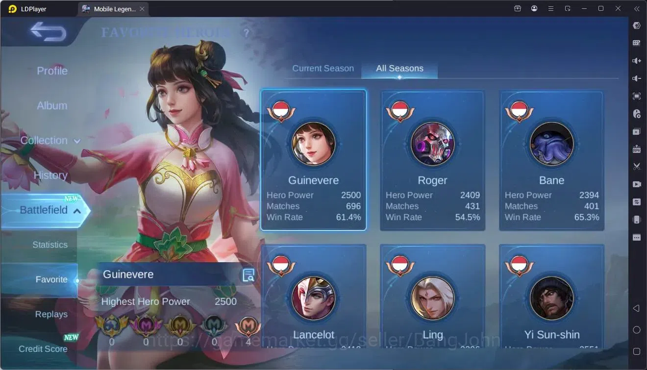 Mobile Legends: Bang Bang Accounts Global|Hero 132|Skin 319|Exalted|KFP Thamuz,Ling|K image 4