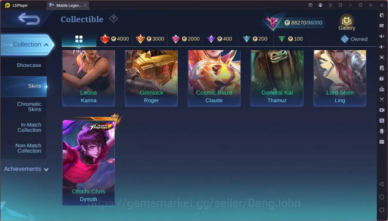 Mobile Legends: Bang Bang Accounts Global|Hero 132|Skin 319|Exalted|KFP Thamuz,Ling|K image 8