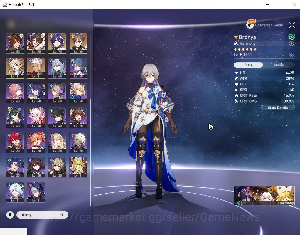 Honkai Star Rail Accounts ASIA|TL 70|15 Limit|[Phainon,Sunday,Saber,Castoric image 4