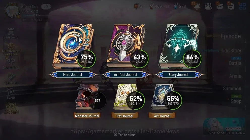 Epic Seven Accounts High-End ASIA Verif|32 ML(Notos,GenRas,Straze,Etc)+Collab FULL[FRIEREN,AESPA]+Benimaru,etc|75 3