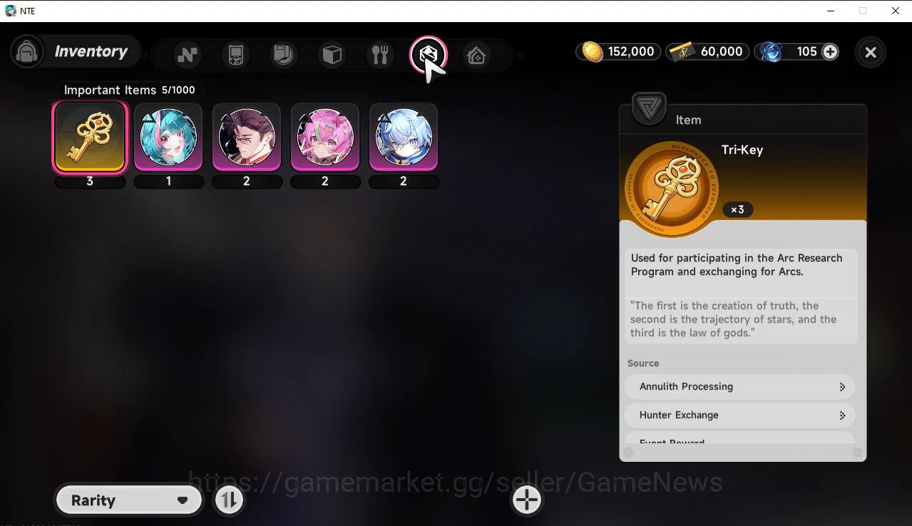 Neverness to Everness Accounts GLOBAL EU |HL 3| 1 SSR Limited Nanally | 4 SR [Min image 6