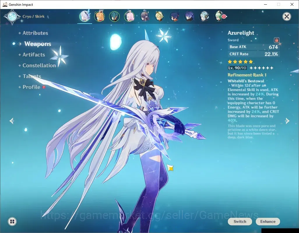 Genshin Impact Accounts ASIA|AR 56|5 Limited + 4 (*5Wep)|[Flins,Skirk]+Sig image 10