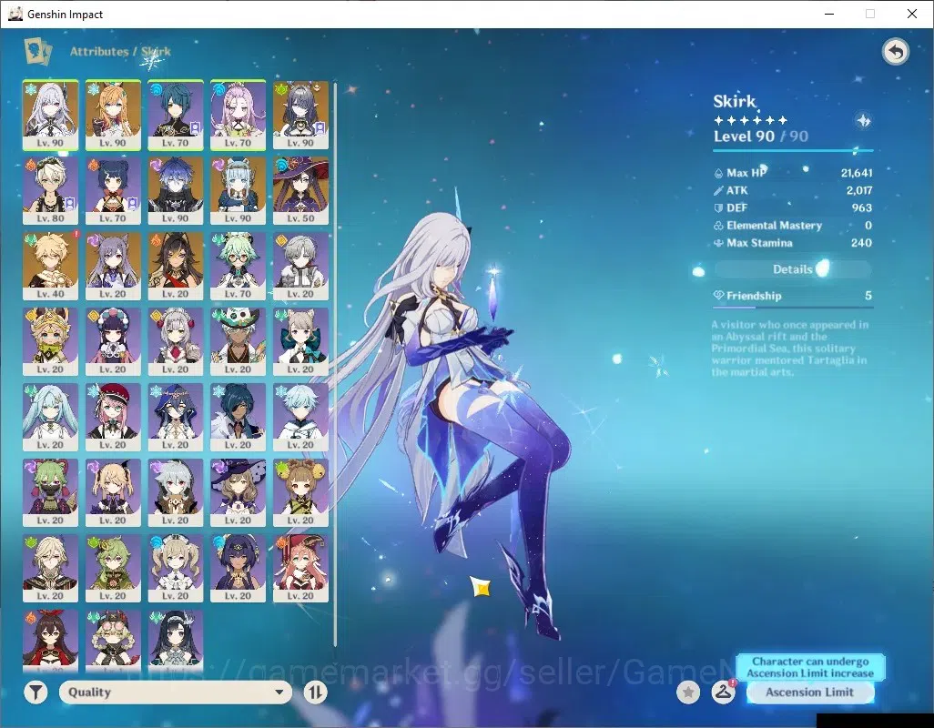 Genshin Impact Accounts ASIA|AR 56|5 Limited + 4 (*5Wep)|[Flins,Skirk]+Sig image 4