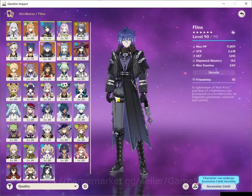 Genshin Impact Accounts ASIA|AR 56|5 Limited + 4 (*5Wep)|[Flins,Skirk]+Sig image 7