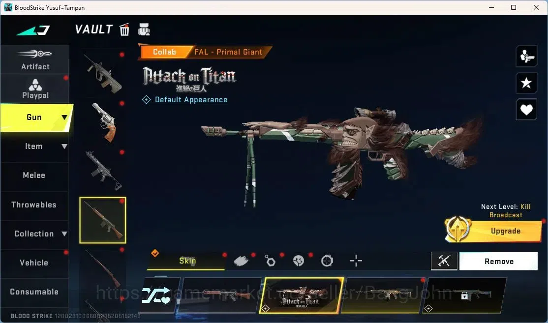 Blood Strike Accounts ASIA | Mikasa AOT & Tokyo Revengers FN2000, 3 AOT  image 10