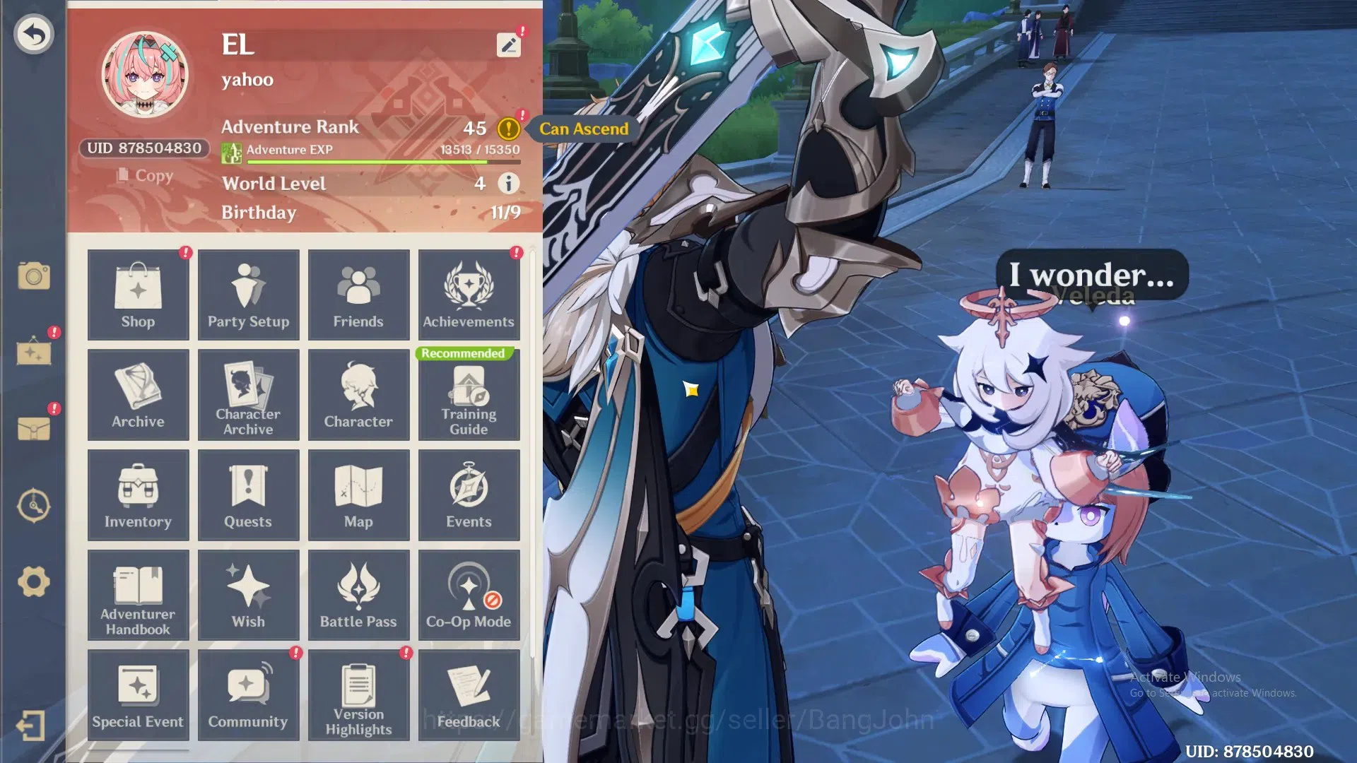Genshin Impact Accounts ASIA|AR 45|3Limit|Varka,Varesa,Ayato,Etc,|Low Expl image 7