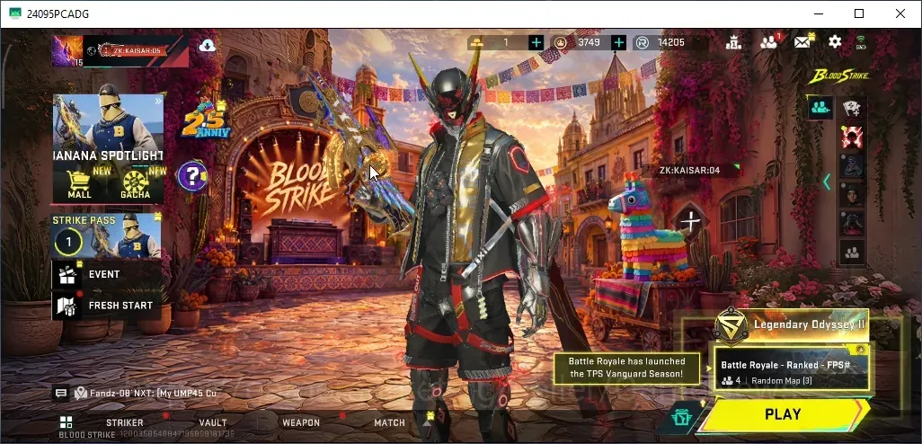 Blood Strike Accounts Collab Skin Asia|Eternal INP9-Golden Elegy|Ultra Ethan-Raid Mask,Glock-Money 1