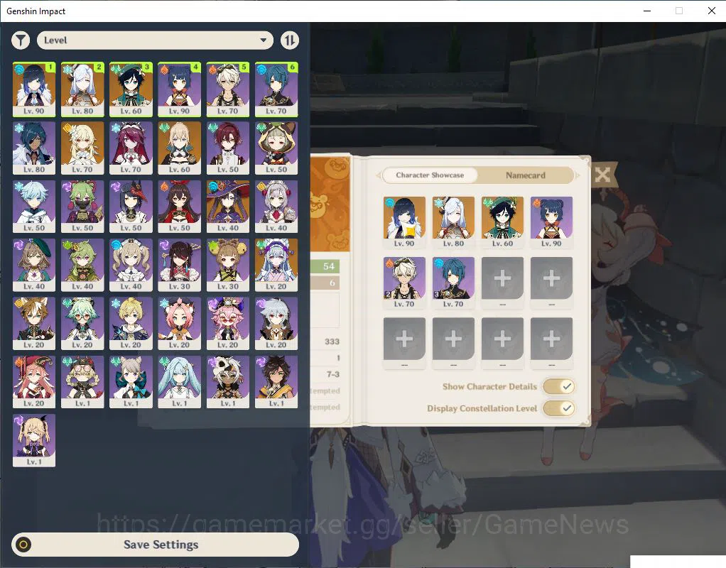 Genshin Impact Accounts ASIA|AR 54|3 Limited +30(*4Character)|Shenhe,Yelan image 2