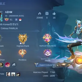 Mobile Legends: Bang Bang Accounts Collector Global|Skin 135|Expert V|Collector Natalia,Lightborn Tigreal,S.A.B.E.R