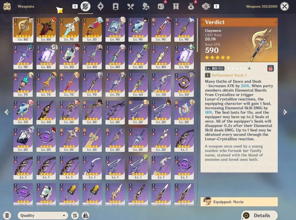 Genshin Impact Accounts ASIA|AR 58|12 Limited+3 Sign (5*Weapon)|[(Arlecchi image 4