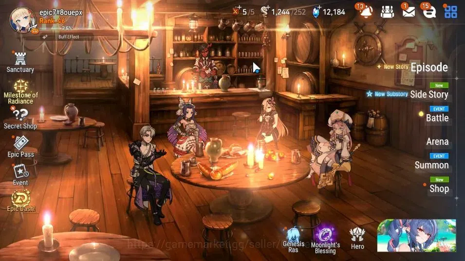 Epic Seven Accounts GLOBAL UnVerif|5 ML(Rhiana& Luciel,Bys Hwayung,TE image 1