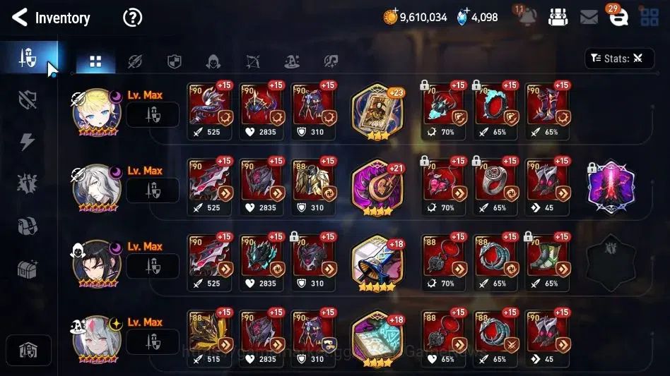 Epic Seven Accounts High-End GLOBAL Unverif|18 ML[LOTScales,BArunka,NM Luna,Etc]+Rinak,Ivana,TA Coli,etc|4K SStone+1M 15