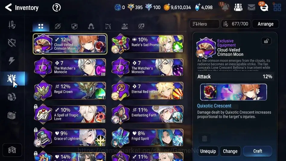 Epic Seven Accounts High-End GLOBAL Unverif|18 ML[LOTScales,BArunka,NM Luna,Etc]+Rinak,Ivana,TA Coli,etc|4K SStone+1M 18