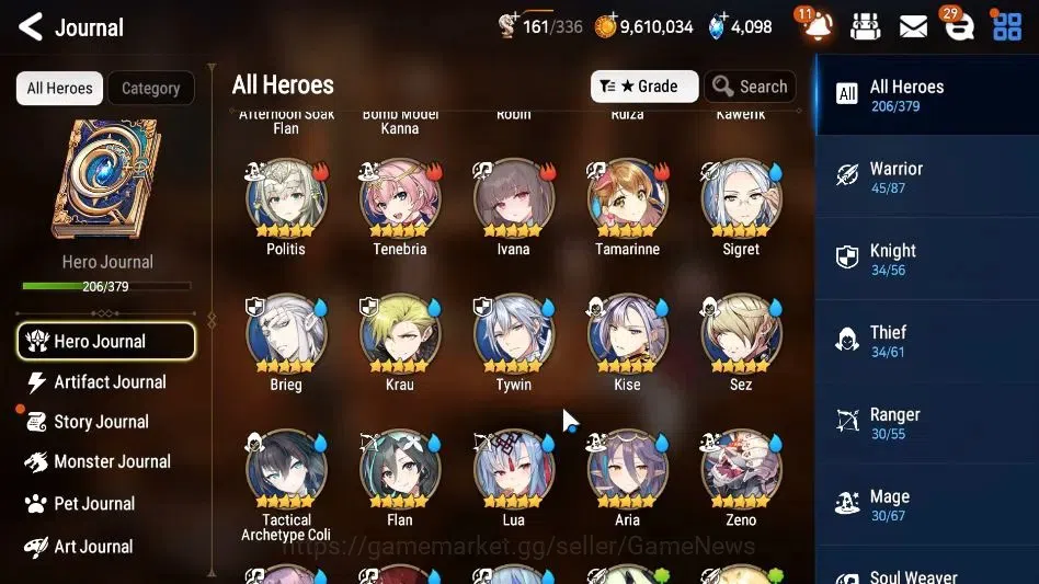 Epic Seven Accounts High-End GLOBAL Unverif|18 ML[LOTScales,BArunka,NM Luna,Etc]+Rinak,Ivana,TA Coli,etc|4K SStone+1M 9