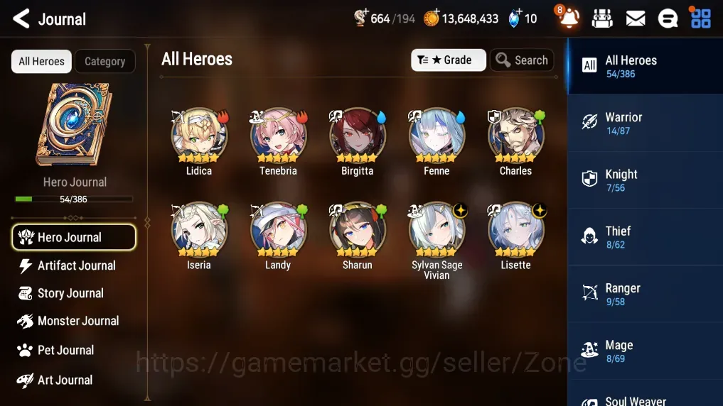 Epic Seven Accounts Starter Global Unverif|Best Starter|2 ML(Lisette,SS.Vivian)+8*5 RGB|450 Mystic Medals|PoH+Bless ON|MoR 1
