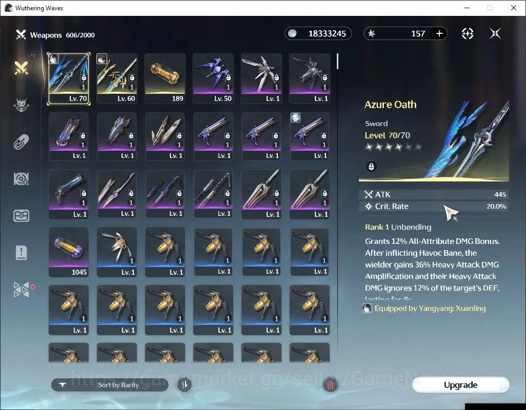 Wuthering Waves Accounts Others SEA |UL 49|2 Limited| Yangyang:Xuanling RC 5 + Signature, Rebecca |DB Lvl 30|MC Female|Log 7