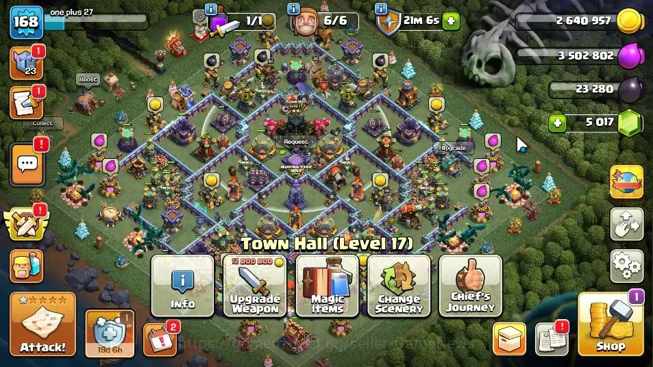 Clash of Clans Accounts LV 168|TH 17-BH 9|HH 9|Limited Skin|BK 85,AQ 86,GW image 1