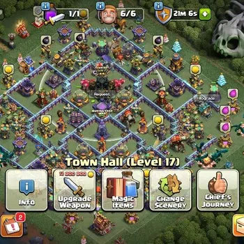 Clash of Clans High-End LV 168|TH 17-BH 9|HH 9|Limited Skin|BK 85,AQ 86,GW image 1