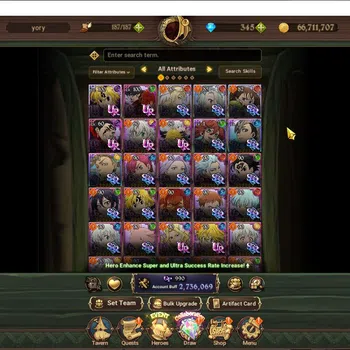 The Seven Deadly Sins: Grand Cross Accounts Midgame Global|2,7M CC|345 DM|3 LR+7
