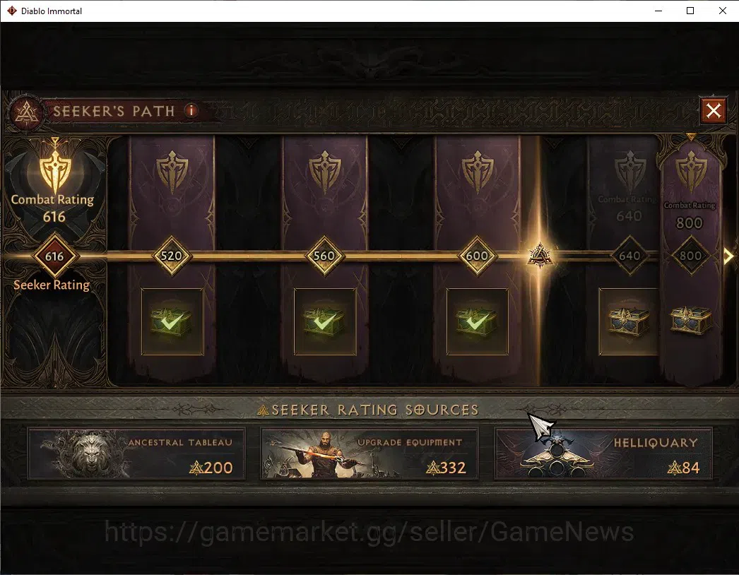 Diablo Immortal Accounts EU - Sescheron|CS ON|Lv60 (540)|Necromancer|CR 31K image 12