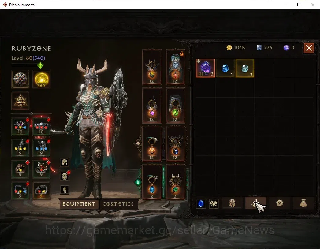Diablo Immortal Accounts EU - Sescheron|CS ON|Lv60 (540)|Necromancer|CR 31K image 7