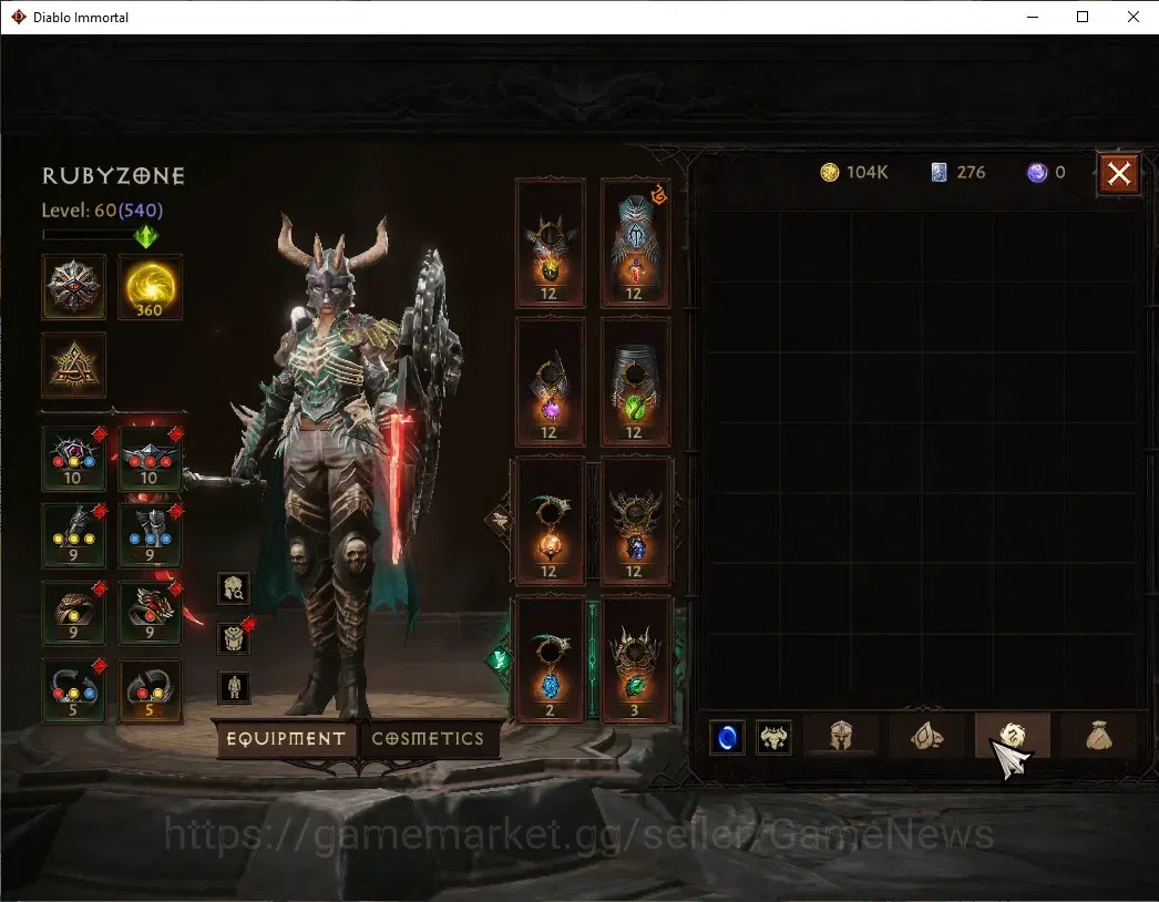 Diablo Immortal Accounts EU - Sescheron|CS ON|Lv60 (540)|Necromancer|CR 31K image 8