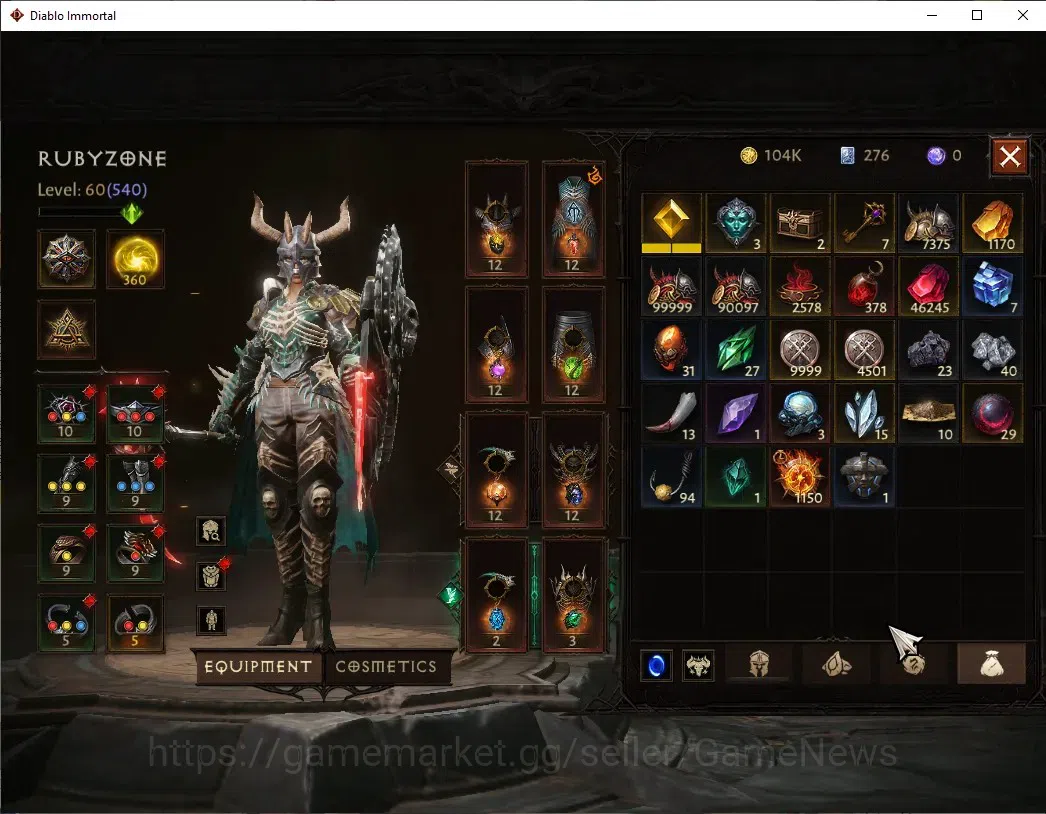 Diablo Immortal Accounts EU - Sescheron|CS ON|Lv60 (540)|Necromancer|CR 31K image 9